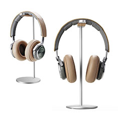 Headphone Display Stand Holder Rack Earphone Headset Hanger Universal H01 for Sharp Aquos R6 Silver