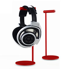 Headphone Display Stand Holder Rack Earphone Headset Hanger Universal for Sharp Aquos R6 Red