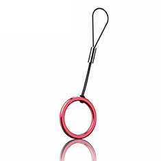 Lanyard Cell Phone Finger Ring Strap Universal R02 for Sharp Aquos R6 Red
