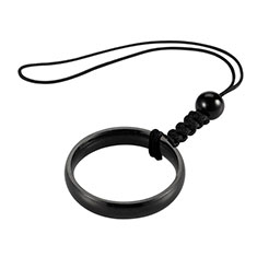 Lanyard Cell Phone Finger Ring Strap Universal R03 for Samsung Galaxy S4 i9500 i9505 Black