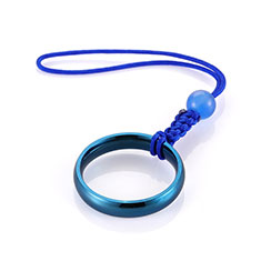 Lanyard Cell Phone Finger Ring Strap Universal R03 for Vivo iQOO Z6 5G Blue