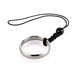 Lanyard Cell Phone Finger Ring Strap Universal R03 Silver