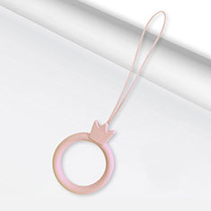 Lanyard Cell Phone Finger Ring Strap Universal R07 for Oppo A18 Pink