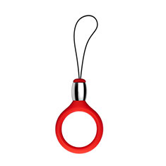 Lanyard Cell Phone Finger Ring Strap Universal for Sony Xperia XA Ultra Red