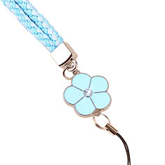 Lanyard Cell Phone Neck Strap Universal N03 for Accessoires Telephone Bouchon Anti Poussiere Blue