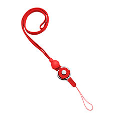 Lanyard Cell Phone Neck Strap Universal N04 for Wiko Bloom 2 Red