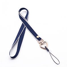 Lanyard Cell Phone Neck Strap Universal N06 for Accessoires Telephone Bouchon Anti Poussiere Blue