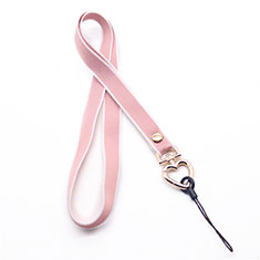 Lanyard Cell Phone Neck Strap Universal N06 for Oppo F15 Pink