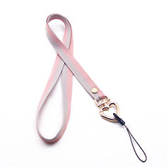 Lanyard Cell Phone Neck Strap Universal N06 for Samsung Galaxy A22s 5G Rose Gold