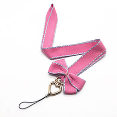 Lanyard Cell Phone Neck Strap Universal N07 for HTC Desire 820 Hot Pink