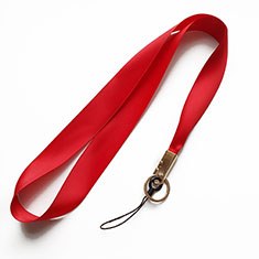 Lanyard Cell Phone Neck Strap Universal N10 for Sharp Aquos R7s Red