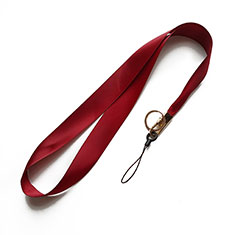 Lanyard Cell Phone Neck Strap Universal N10 for Huawei Mate 10 Pro Red Wine
