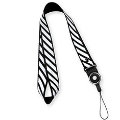 Lanyard Cell Phone Strap Universal K02 for Sharp Aquos R6 White