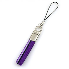 Lanyard Cell Phone Strap Universal K12 for Sony Xperia Ace II SO-41B Purple