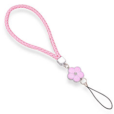 Lanyard Cell Phone Strap Universal W02 for Oppo F15 Pink