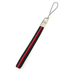 Lanyard Cell Phone Strap Universal W07 for Accessoires Telephone Bouchon Anti Poussiere Red and Black