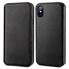 Leather Case Flip Cover for Apple iPhone Xs Max Black