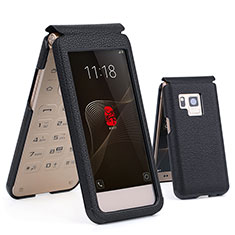 Leather Case Flip Cover for Samsung W(2017) Black