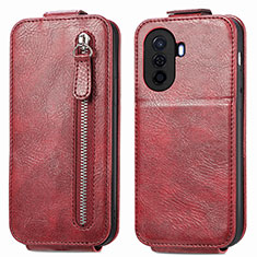 Leather Case Flip Cover Vertical for Huawei Enjoy 50 Red