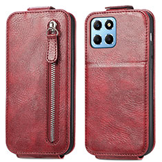 Leather Case Flip Cover Vertical for Huawei Honor X6 5G Red