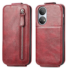 Leather Case Flip Cover Vertical for Huawei Honor X7 Red