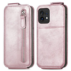 Leather Case Flip Cover Vertical for Motorola Moto Edge Plus (2023) 5G Rose Gold