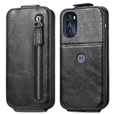 Leather Case Flip Cover Vertical for Motorola Moto G 5G (2022) Black