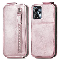 Leather Case Flip Cover Vertical for Motorola Moto G23 Rose Gold