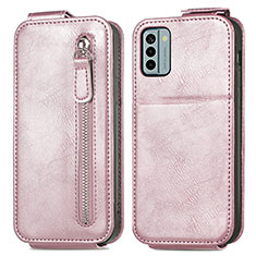 Leather Case Flip Cover Vertical for Nokia G22 Rose Gold