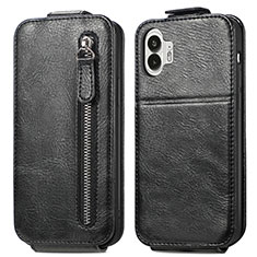 Leather Case Flip Cover Vertical for Nothing Phone 2 Black