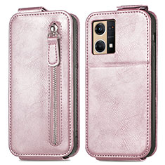 Leather Case Flip Cover Vertical for Oppo F21 Pro 4G Rose Gold