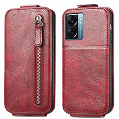 Leather Case Flip Cover Vertical for Oppo K10 5G India Red