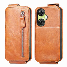 Leather Case Flip Cover Vertical for Oppo K11x 5G Brown