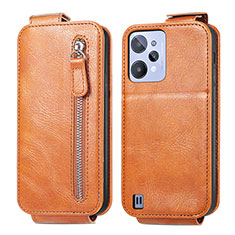 Leather Case Flip Cover Vertical for Realme C31 Brown