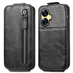 Leather Case Flip Cover Vertical for Realme C55 Black