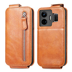 Leather Case Flip Cover Vertical for Realme GT Neo6 5G Brown