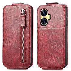 Leather Case Flip Cover Vertical for Realme Narzo N55 Red