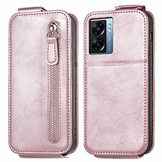 Leather Case Flip Cover Vertical for Realme Q5i 5G Rose Gold