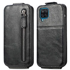 Leather Case Flip Cover Vertical for Samsung Galaxy A12 Nacho Black