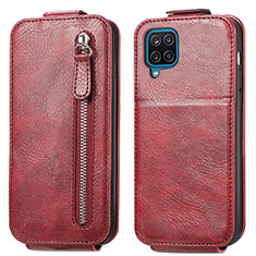 Leather Case Flip Cover Vertical for Samsung Galaxy A12 Nacho Red