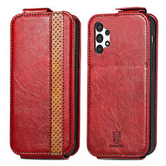 Leather Case Flip Cover Vertical for Samsung Galaxy A13 4G Red