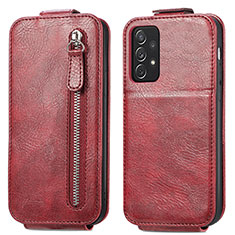 Leather Case Flip Cover Vertical for Samsung Galaxy A72 4G Red