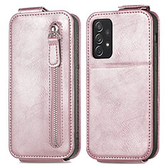 Leather Case Flip Cover Vertical for Samsung Galaxy A72 5G Rose Gold