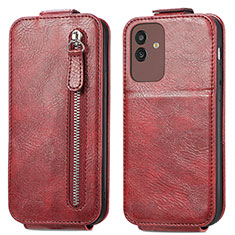 Leather Case Flip Cover Vertical for Samsung Galaxy M13 5G Red