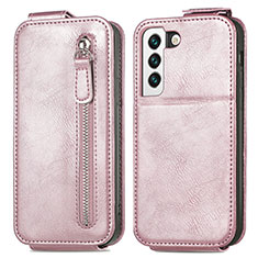 Leather Case Flip Cover Vertical for Samsung Galaxy S24 5G Rose Gold