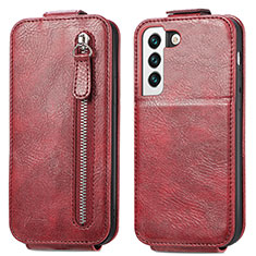 Leather Case Flip Cover Vertical for Samsung Galaxy S24 Plus 5G Red