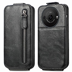 Leather Case Flip Cover Vertical for Sharp Aquos R8 Pro Black