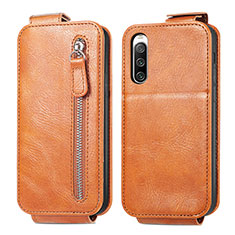 Leather Case Flip Cover Vertical for Sony Xperia 10 IV SOG07 Brown