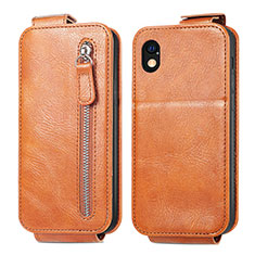 Leather Case Flip Cover Vertical for Sony Xperia Ace III Brown