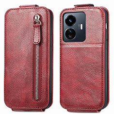 Leather Case Flip Cover Vertical for Vivo iQOO Z6 Lite 5G Red